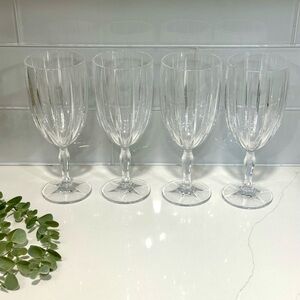 4  PIECE WATERFORD CRYSTAL MARQUIS OMEGA  ICED BEVERAGE   GLASSES 8.25"  12oz